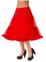 Rockabilly Clothing Langer Petticoat Rot
