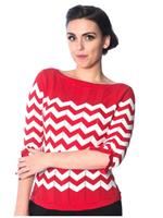 Rockabilly Clothing Banned Vanilla Top Red