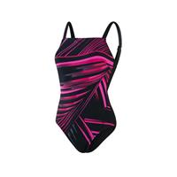 Speedo corrigerend badpak Amberglow zwart/roze