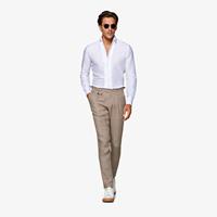 SuitSupply Brentwood Hose Braun Mit Bundfalte