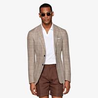 SuitSupply Havana Sakko Hellbraun Mit Karo