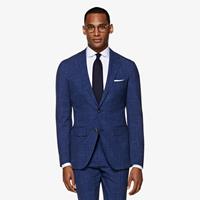SuitSupply Havana Anzug Mittelblau Mit Karo