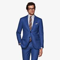 SuitSupply Lazio Anzug Mittelblau Mit Birdseye-muster