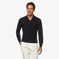 SuitSupply Polo Navy Langarm