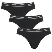 HUGO, Slip Brief Stripe 3er Pack in schwarz, Wäsche für Damen