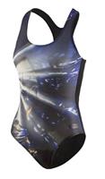 Beco badpak Competition dames polyester zwart/wit/blauw mt 46