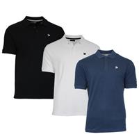 Donnay Donnay Heren - 3-Pack - Polo shirt Noah - Zwart / Wit / Navy