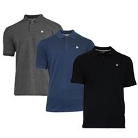 Donnay Donnay Heren - 3-Pack - Polo shirt Noah - Donkergrijs / Navy / Zwart