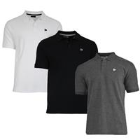 Donnay Donnay Heren - 3-Pack - Polo shirt Noah - Wit / Zwart / Donkergrijs