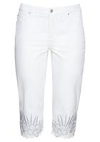 Sheego 3/4-Jeans mit hochwertiger Stickerei und Spitzendetails
