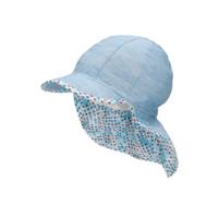 Sterntaler Schirmmütze mit Nackenschutz, helles blau