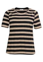 Sheego T-Shirt mit silberfarbenem Glitzereffekt