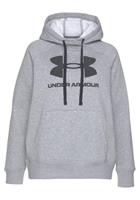 Under Armour Rival Red Fleece Logo hoodie voor dames grijs