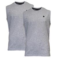 Donnay Donnay Heren - 2-Pack - Mouwloos T-shirt Stan - Lichtgrijs gemêleerd