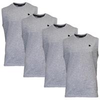 Donnay Donnay Heren - 4-Pack - Mouwloos T-shirt Stan - Lichtgrijs gemêleerd