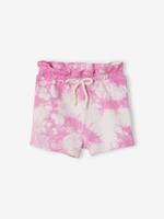 VERTBAUDET Korte broek voor baby's met tie and dye effect van molton roze