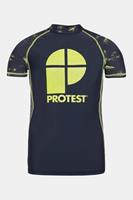 Protest Prtdylan Jr Rashguard Lycra T-Shirt Donkerblauw/Limoengroen