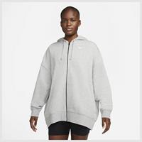 Nike Trend Full Zip Hoodie Damen - Damen, Dark Grey Heather/Matte Silver/White