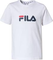 Fila T-shirt wit Jongens/Meisjes Katoen Ronde hals Logo - 
