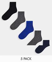 Jack & Jones Basicsocken "JACFRED SHORT SOCK 5 PACK", (Packung, 5 Paar)