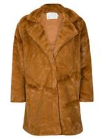 Fashionize Coat Fake Fur Camel