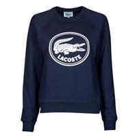 Lacoste Damen-Sweatshirt aus Bio-Baumwollfleece mit 3D Logo - Navy Blau 