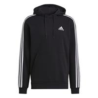 Adidas Hoodie Fleece 3-Stripes Essentials - Zwart/Wit