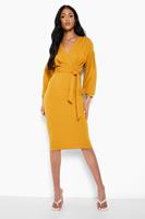 Boohoo Tall Recycled Off The Shoulder Midi Dress, Amber