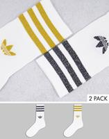 Adidas - Mid Cut White/Black/Vicgol - Socken