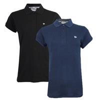 Donnay Donnay Dames - 2-Pack - Polo Shirt Lisa - Zwart & Donkerblauw