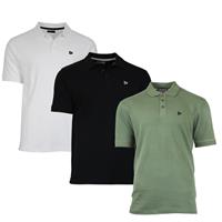 Donnay Donnay Heren - 3-Pack - Polo shirt Noah - Wit / Zwart / Legergroen