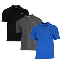 Donnay Donnay Heren - 3-Pack - Polo shirt Noah - Zwart / Donkergrijs / Cobaltblauw