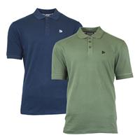 Donnay Donnay Heren - 2-Pack - Polo shirt Noah - Navy & Legergroen