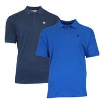 Donnay Donnay Heren - 2-Pack - Polo shirt Noah - Navy & Cobaltblauw
