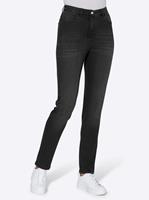 High waist jeans in black denim van heine