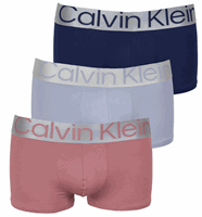 Calvin Klein Steel boxershorts 3-pack roze-grijs-blauw