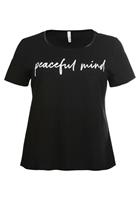 Sheego T-Shirt mit Wording-Print, leicht ausgestellt