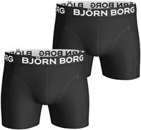 Björn Borg Boxers Solid Black 2 Pack