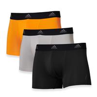 Adidas boxershorts active flex microfiber 3-pack oranje-grijs-zwart