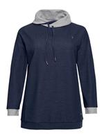 Sheego Sweatshirt » Sweatshirt« mit weitem Kragen und Kontrastdetails