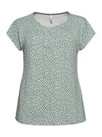 Sheego T-Shirt » Shirt« mit Alloverdruck und gelegten Falten