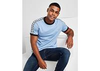 Fred Perry Taped Shoulder Sky Blue Ringer T-Shirt