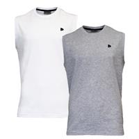 Donnay Donnay Heren - 2-Pack - Mouwloos T-shirt Stan - Wit & Lichtgrijs