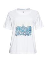 Sheego T-Shirt »Shirt« mit Frontdruck und Ärmelaufschlag
