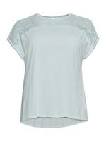 Sheego Spitzenshirt »Shirt« mit Spitzenpasse an der Schulterpartie