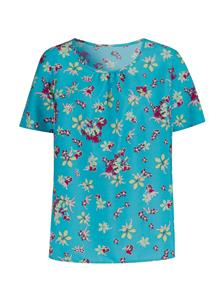 Your Look... for less! Dames Comfortabele blouse turquoise geprint Größe
