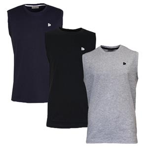 Donnay Donnay Heren - 3-Pack - Mouwloos T-shirt Stan - Navy/Zwart/Lichtgrijs