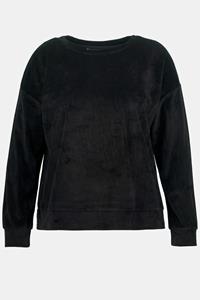 Ulla Popken Grote Maten homewear sweatshirt, Dames, zwart, 