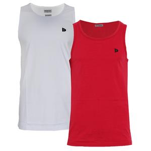 Donnay Donnay Heren - 2-Pack - Singlet James - Wit & Rood