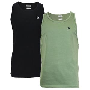 Donnay Donnay Heren - 2-Pack - Singlet James - Zwart & Legergroen